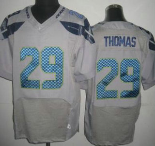 Nike Seattle Seahawks #29 Earl Thomas Grey Elite Jersey