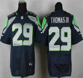 Nike Seattle Seahawks #29 Earl Thomas III Blue Elite Jersey