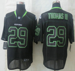 Nike Seattle Seahawks #29 Earl Thomas III Lights Out Black Elite Jersey