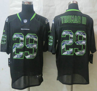 Nike Seattle Seahawks #29 Earl Thomas III Lights Out Black Stitched Elite Jersey