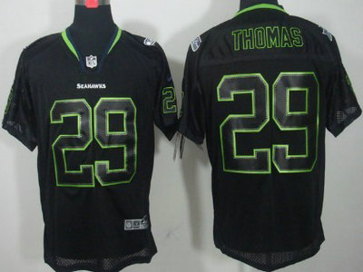 Nike Seattle Seahawks 29 Earl Thomas Lights Out Black Elite Jersey