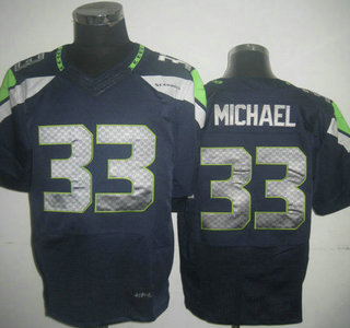 Nike Seattle Seahawks #33 Christine Michael Blue Elite Jersey