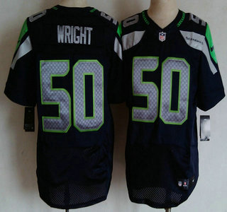 Nike Seattle Seahawks #50 K.J. Wright Blue Elite Jersey