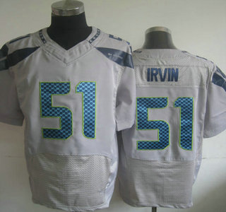 Nike Seattle Seahawks #51 Bruce Irvin Grey Elite Jersey