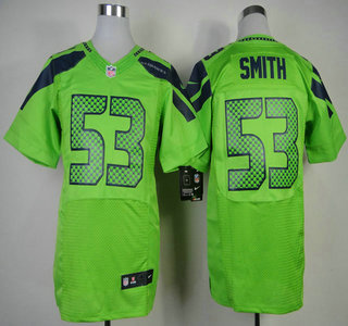 Nike Seattle Seahawks #53 Malcolm Smith Green Elite Jersey