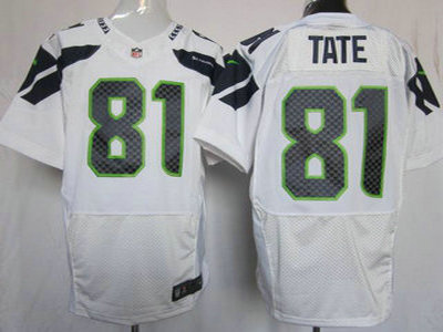 Nike Seattle Seahawks 81 Golden Tate White Elite Jerseys