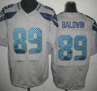 Nike Seattle Seahawks #89 Doug Baldwin Grey Elite Jersey