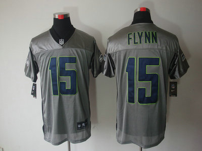 Nike Seattle Seahawks 15 Matt Flynn Gray Elite Jersey