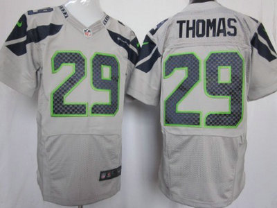 Nike Seattle Seahawks 29 Earl Thomas Grey Elite Jersey