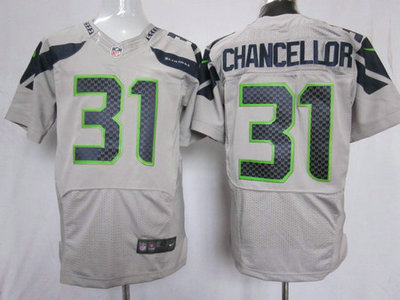 Nike Seattle Seahawks 31 Kam Chancellor Gery 2012 Nike NFL Elite Jersey