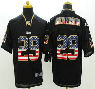 Nike St. Louis Rams #29 Eric Dickerson 2014 USA Flag Fashion Black Elite Jersey