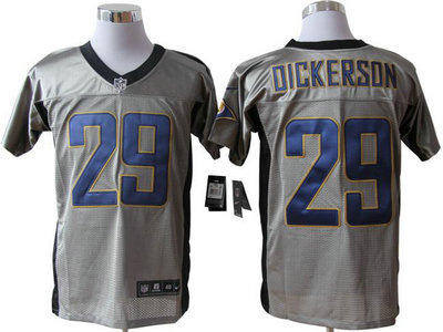 Nike St. Louis Rams 29 Eric Dickerson Grey Shadow NFL Jerseys