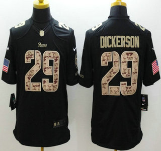 Nike St. Louis Rams #29 Eric Dickerson Salute to Service Black Limited Jersey