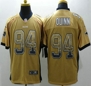 Nike St. Louis Rams #94 Robert Quinn Drift Fashion Gold Elite Jersey