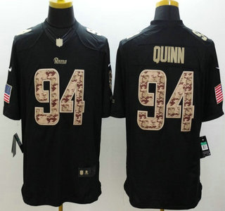Nike St. Louis Rams #94 Robert Quinn Salute to Service Black Limited Jersey
