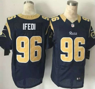 Nike St. Louis Rams #96 Martin Ifedi Navy Blue Elite Jersey