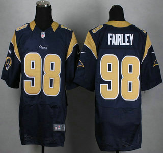 Nike St. Louis Rams #98 Nick Fairley Navy Blue Elite Jersey