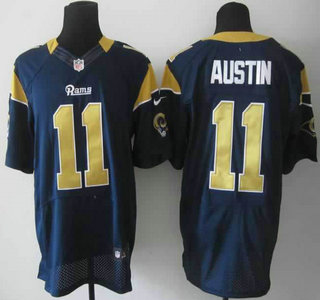 Nike St. Louis Rams 11 Tavon Austin Navy Blue Elite Jersey