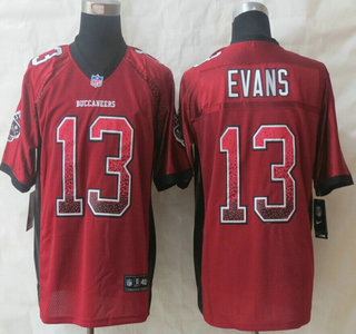 Nike Tampa Bay Buccaneers #13 Mike Evans Drift Fashion Red Elite Jersey