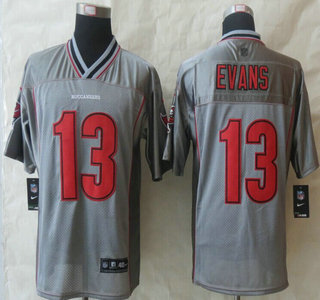 Nike Tampa Bay Buccaneers #13 Mike Evans Grey Vapor Elite Jersey