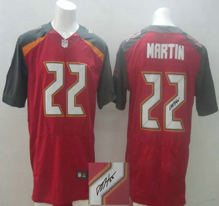 Nike Tampa Bay Buccaneers #22 Doug Martin 2014 New Style Red Elite Signed Jersey