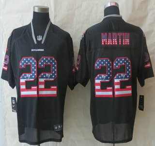 Nike Tampa Bay Buccaneers #22 Doug Martin 2014 USA Flag Fashion Black Elite Jersey