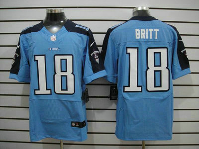 Nike Tennessee Titans 18 Kenny Britt Light Blue 2012 Nike NFL Elite Jersey