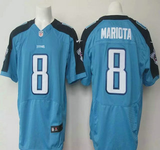 Nike Tennessee Titans #8 Marcus Mariota Light Blue Elite Jersey