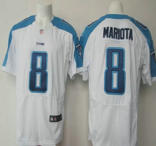Nike Tennessee Titans #8 Marcus Mariota White Elite Jersey