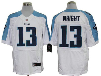 Nike Tennessee Titans 13 Kendall Wright White 2012 Nike NFL Elite Jersey