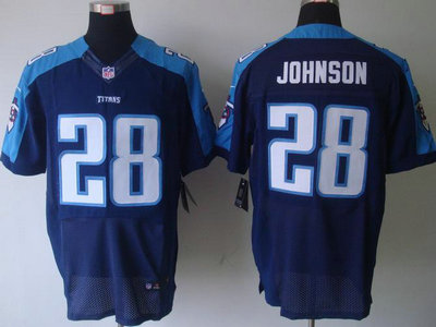 Nike Tennessee Titans 28 Chris Johnson Dark Blue 2012 Nike NFL Elite Jersey