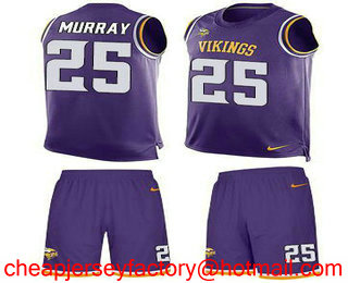 Nike Vikings #25 Latavius Murray Purple Team Color Men's Stitched NFL Limited Tank Top Suit Jersey