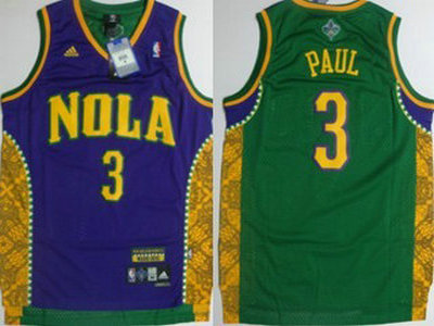 Nola 3 Paul Green With Purple Throwback Jersey
