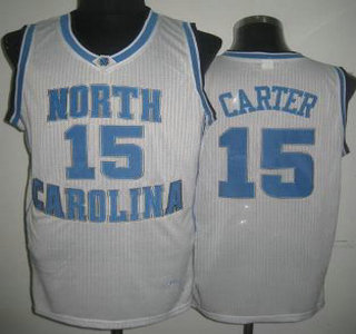 North Carolina #15 Vince Carter White College Basketball Jersey