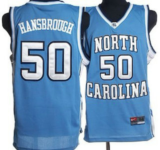 North Carolina Tar Heels #50 Tyler Hansbrough Light Blue Authentic Jersey