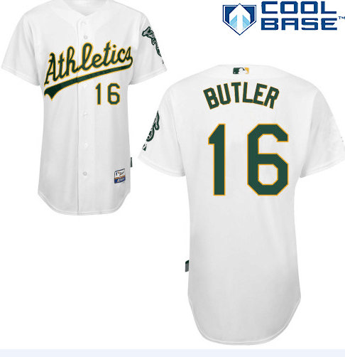 Oakland Athletics #16 Billy Butler White Jersey