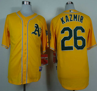 Oakland Athletics #26 Scott Kazmir 2014 Yellow Jersey