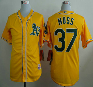 Oakland Athletics #37 Brandon Moss 2014 Yellow Jersey