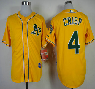 Oakland Athletics #4 Coco Crisp 2014 Yellow Jersey