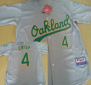 Oakland Athletics #4 Coco Crisp Gray Jersey