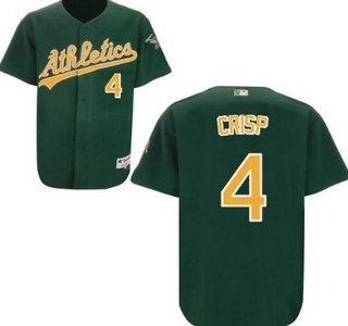 Oakland Athletics #4 Coco Crisp Green Jersey