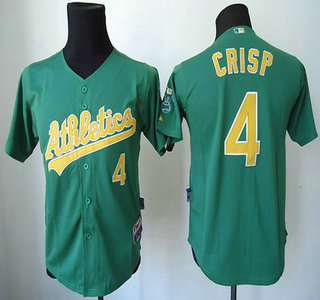 Oakland Athletics #4 Coco Crisp Green Kids Jersey