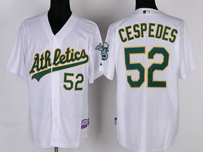 Oakland Athletics 52 Yoenis Cespedes White Jersey