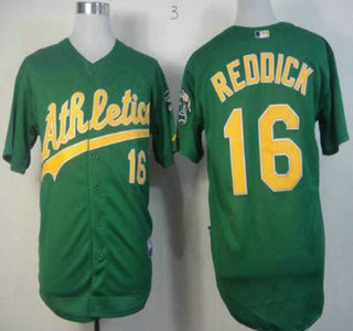 Oakland Athletics 16 Josh Reddick Green Jersey