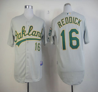 Oakland Athletics 16 Josh Reddick Grey Jersey