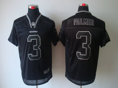 Oakland Raiders 3 Carson Palmer Lights Out Black 2012 Nike NFL Elite Jersey