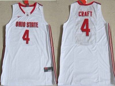 Ohio State Buckeyes 4 Aaron Craft White Jersey