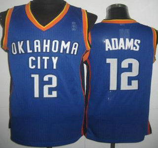 Oklahoma City Thunder #12 Steven Adams Blue Revolution 30 Authentic Jersey