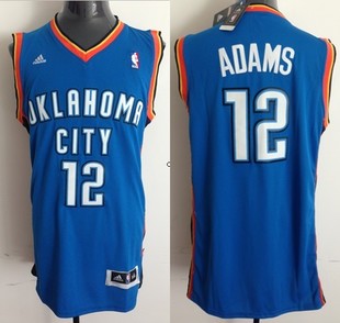 Oklahoma City Thunder #12 Steven Adams Blue Revolution 30 Swingman Jersey