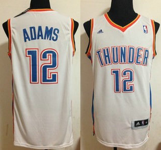 Oklahoma City Thunder #12 Steven Adams White Revolution 30 Swingman Jersey